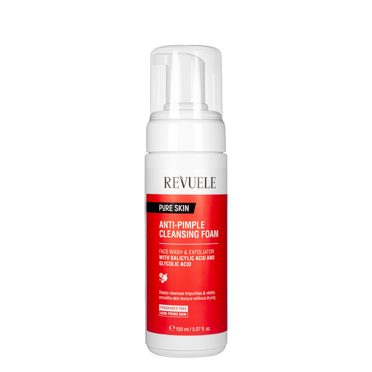Пінка для вмивання від прищів відлущувальна Revuele Pure Skin Anti-Pimple Cleansing Foam, 150 мл