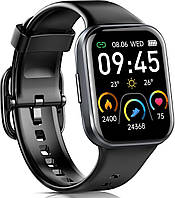 Смарт-часы 1,69-дюймовые фитнес-часы с сенсорным экраном и монитором сердечного ритма во время сна, водонепрон