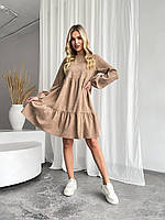 Жіноче плаття із мікровельвета вільного кроя (Норма), фото 3