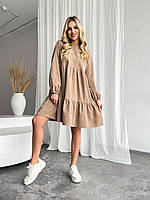 Жіноче плаття із мікровельвета вільного кроя (Норма), фото 4