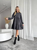 Жіноче плаття із мікровельвета вільного кроя (Норма), фото 6