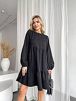 Жіноче плаття із мікровельвета вільного кроя (Норма), фото 7