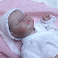 Спляча реалістична міні лялька Реборн 26 см, пупс схожий на новонароджену дитину немовля, гарний малюк з м'яким тілом