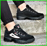 Кросівки F!LA  Disruptor Чорні Філа Чоловічі (розміри: 42,44,45)