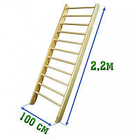 Стенка гимнастическая деревянная (шведская) 2,2x1м
