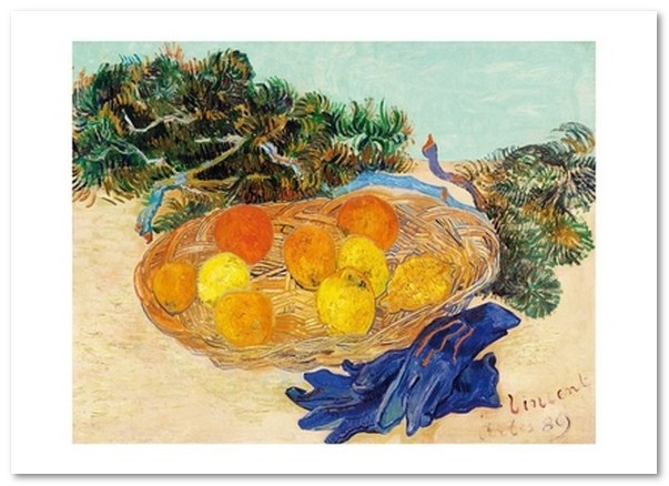 Открытка Vincent van Gogh — Still Life of Oranges and Lemons with Blue Gloves