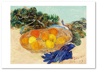 Открытка Vincent van Gogh — Still Life of Oranges and Lemons with Blue Gloves