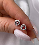 Срібні сережки пусети покриття родій 1364.10р, фото 3