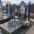 Гранітний пам'ятник для військового  № 1673, фото 3