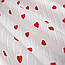Батист мережка "Червоні сердечка" на білому тлі, ширина 145 см, фото 6
