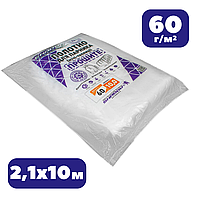 Полотно для парника 10 метрів біле 60г/м² прошите агроволокно готове для теплиці Shadow зимово-весняне на зиму