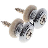 Пуговицы для гитары Mushroom Strap Button Chrome 2 pcs