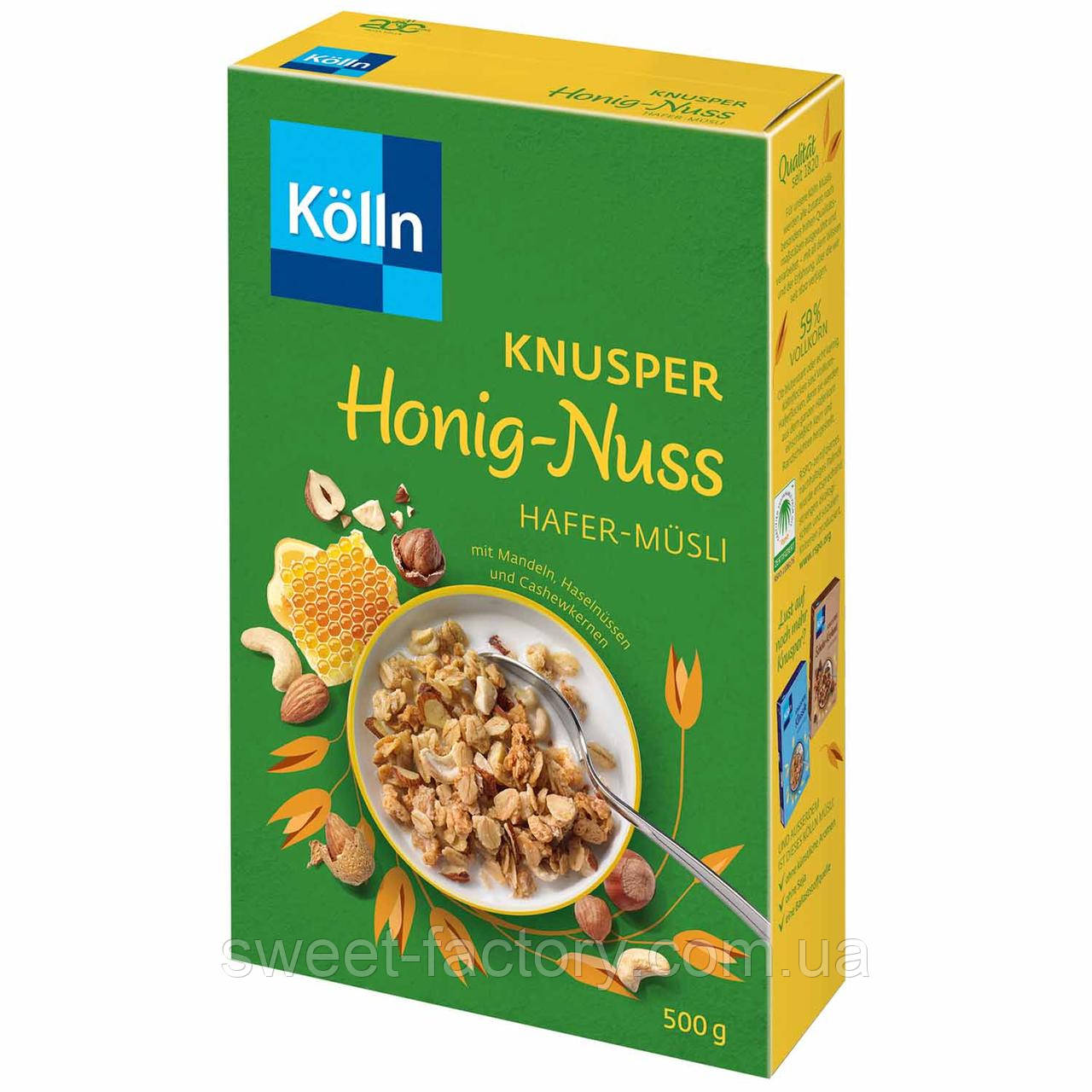 Мюсли Kolln Knusper Honig Nuss Hafer Musli 500g, фото 1