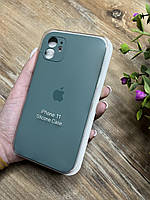 Чохол із квадратними бортиками на iPhone 11 (Pine green )