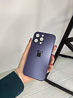 Чохол із загартованого матового скла з лінзами на камері на IPhone 13 Pro ( фіолетовий )