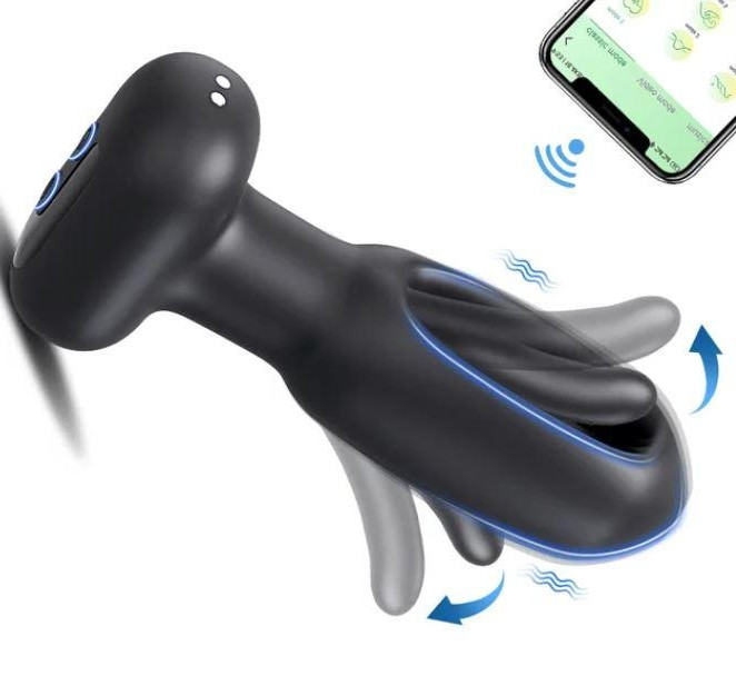 Анальная пробка маятник 10 режимів з керуванням від смартфона, фото 1