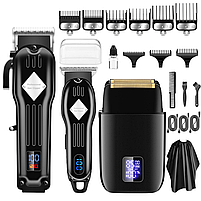 Комбо-набір Hots Professional Set Black (Машинка + тример + шейвер) (HP973-BLK), фото 3