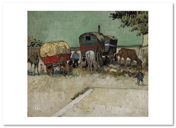Открытка Vincent van Gogh — The Caravans - Gypsy Camp near Arles