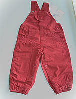 Полукомбинезон для новорожденных на подкладке, хлопковый, темно-красный, Girandola, Португалия, размер 74