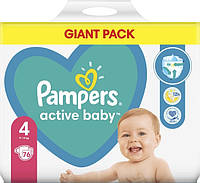 Підгузки Pampers Active Baby 4 Maxi (9-14 кг) 76 шт (8001090949615)