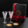 Подарунковий набір для вина 2 шт кришталевих келихів Bohemia Glacier 250 мл, фото 2