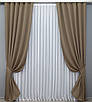 Уцінка! Комплект (2шт. 1,5х2,7м.) штор із тканини мікровелюр Petek. Колір темний беж. Код 749ш 38-001, фото 2