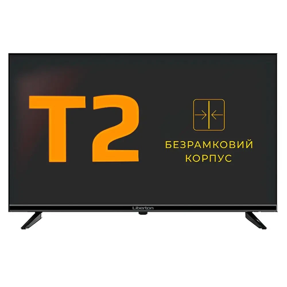 Телевизор Liberton 32TP5HDT, LED 32" 81см, 1366х768 пікс. (HD), тюнер DVB-T/C/T2, корпус безрамковий , чорний