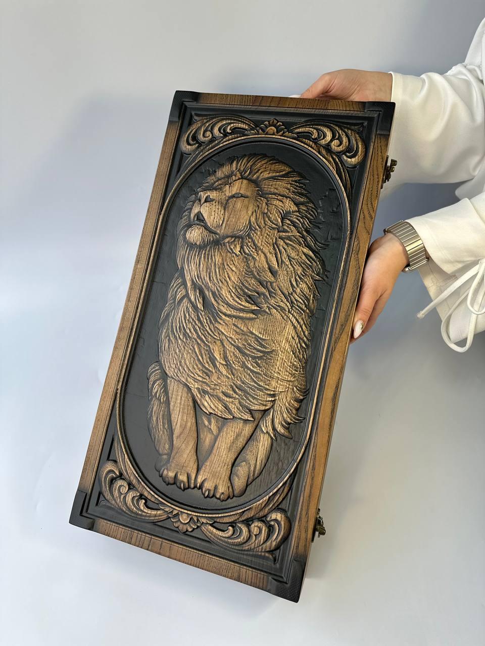 Нарди дерев'яні ручної роботи 64×32см на подарунок, фото 1