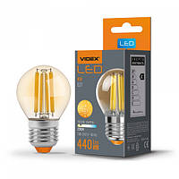 LED лампа VIDEX Filament G45FA 4W E27 2200K бронза