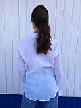 Сорочка жіноча жатка на гудзиках Boohoo Біла 1, фото 6