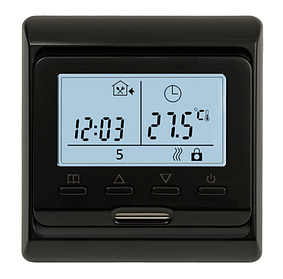 Програмований Терморегулятор для теплої підлоги Menred Е51 M6.716 (чорний)