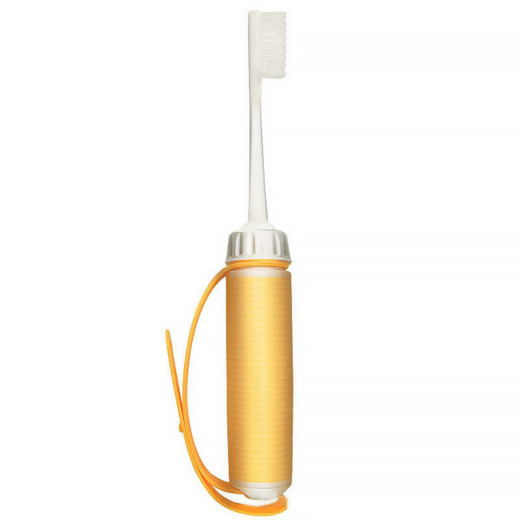 Зубна щітка Lesko для людей із тремором або артритом із фіксатором навчально-реабілітаційне обладнання 8 шт., фото 1