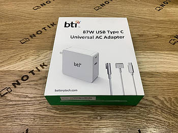 Блок живлення BTI 87W USB TYPE-C UNIVERSAL з MagSafe 1 та MagSafe 2 для ноутбуків Apple, Вживаний