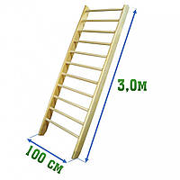Стенка гимнастическая деревянная (шведская) 3x1м