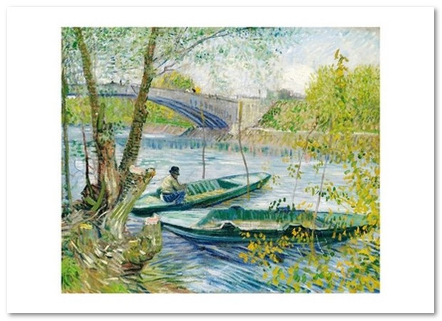 Листівка Vincent van Gogh — Fishing in Spring, the Pont de Clichy, фото 1