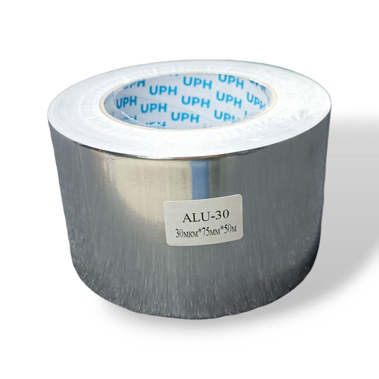 Скотч термостійкий (+200°С) алюмінієвий 75 мм х 50 м 30 мкм