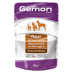 Gemon (Джемон) Dog Adult Chunkies with Wild game - Вологий корм для собак з м'ясом диких тварин 100 гр
