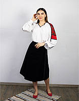 Вишиванка жіноча біла "Шалянова" ручної роботи з якісною вишивкою, український національний одяг жіночий XL