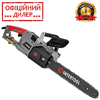 Пила цепная электрическая INTERTOOL DT-2204 (2400 Вт, 40 см, плавный пуск, прямой двигатель) Электропила PAK