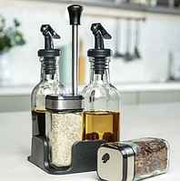 Кухонный набор баночек бутылочек для масла уксуса специй из стекла BSJ1121 | Набор кухонных емкостей