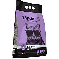 Бентонитовый наполнитель для кошачьего туалета с ароматом лаванды Lindocat Double Action Lavender&Argan - 10 л