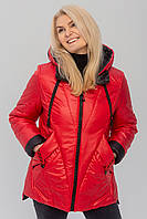 Демисезонная женская куртка Дианна в цвете пудра р 48-62 50, Красный