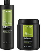 Набор для реструктуризации волос Oyster Cannabis Шампунь с каннабисом 1000 мл. + Маска с каннабисом 1000 мл.