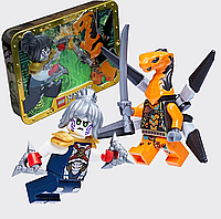 Lego Ninjago Pixal vs. Viper: эксклюзивные мини фигурки коллекционные конструктор Ниняго в металлическом боксе