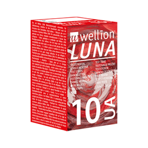 Тест-смужки для тестування рівня сечової кислоти в крові Wellion Luna 10 штук