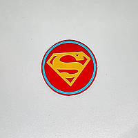 Нашивка Superman Супермен 45х45 мм (красная)