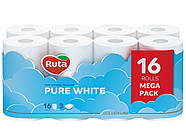 Туалетний папір Ruta Pure White 3сл 16шт/уп білий