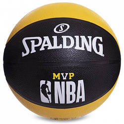 М'яч баскетбольний резиновий SPALDING NBA Mvp Color All Surface 83832Z №7 черний-жовтий