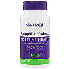 Пробіотик, Acidophilus Probiotic, Natrol, 100 капсул