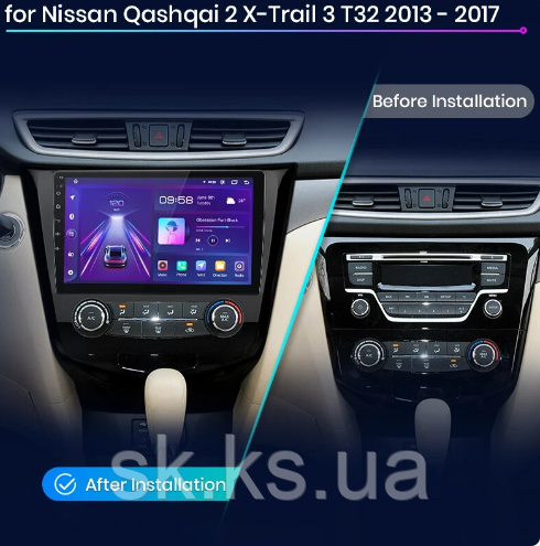 Junsun 4G Android магнітолу для Nissan x-Trail X Trail Qashqai 2014-2017 wifi, фото 1